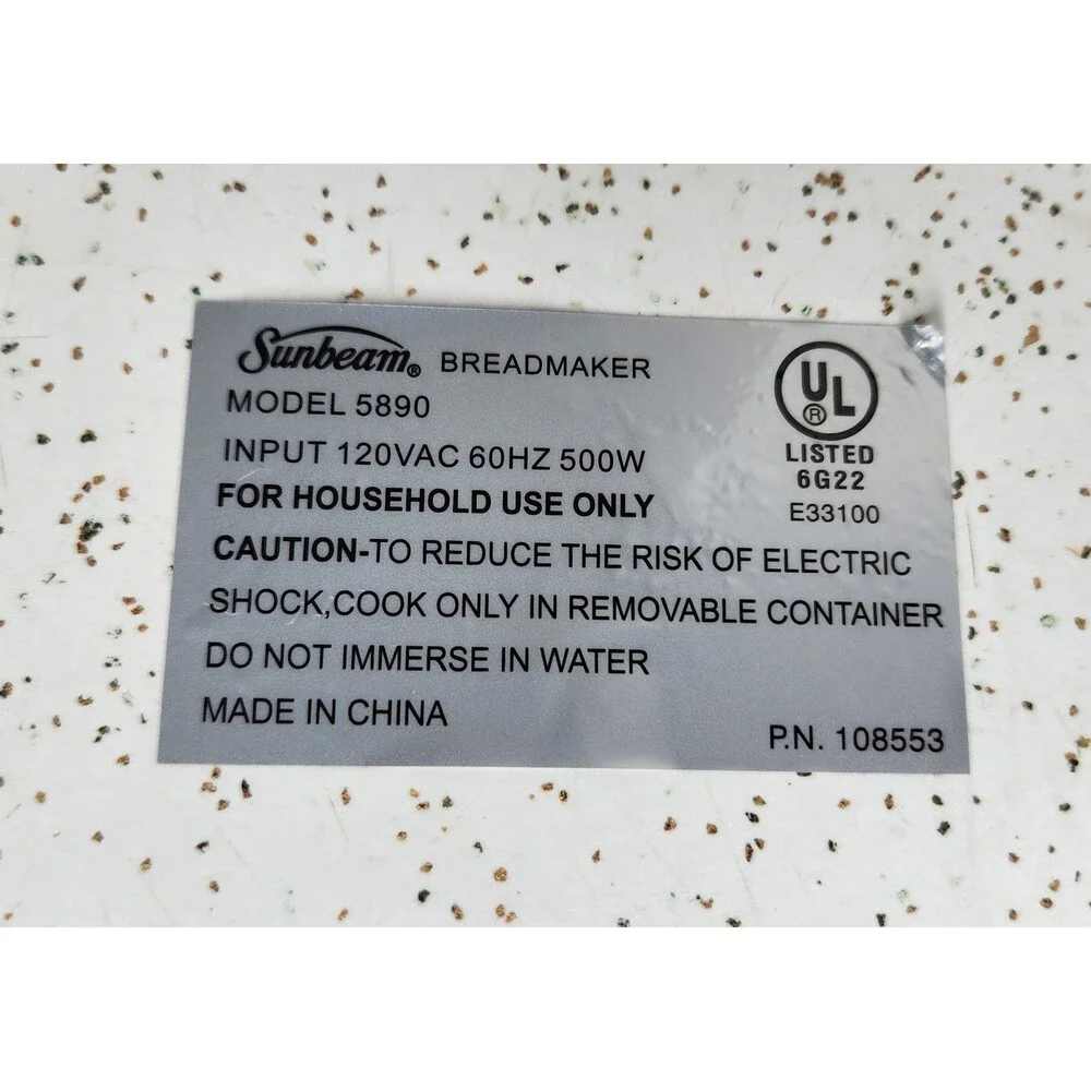 Sunbeam Oster Bread Maker Replacement Pan Only 5858 5834 5833 5846 5890 5838 +